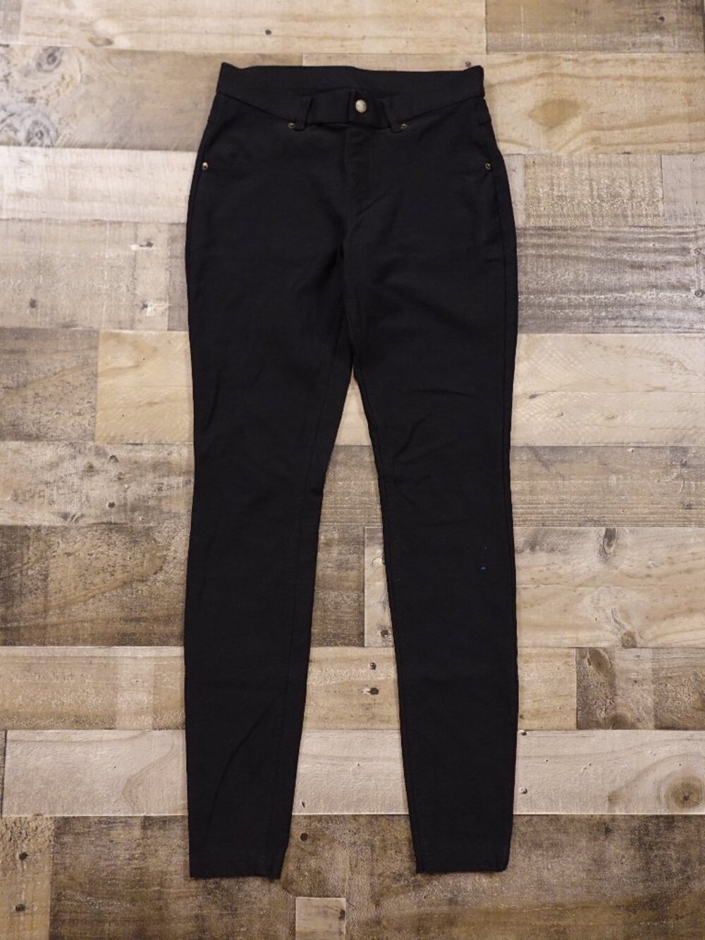 HUE Pull-On Jeggings Women’s Small Black Skinny Stretch‎ Pants